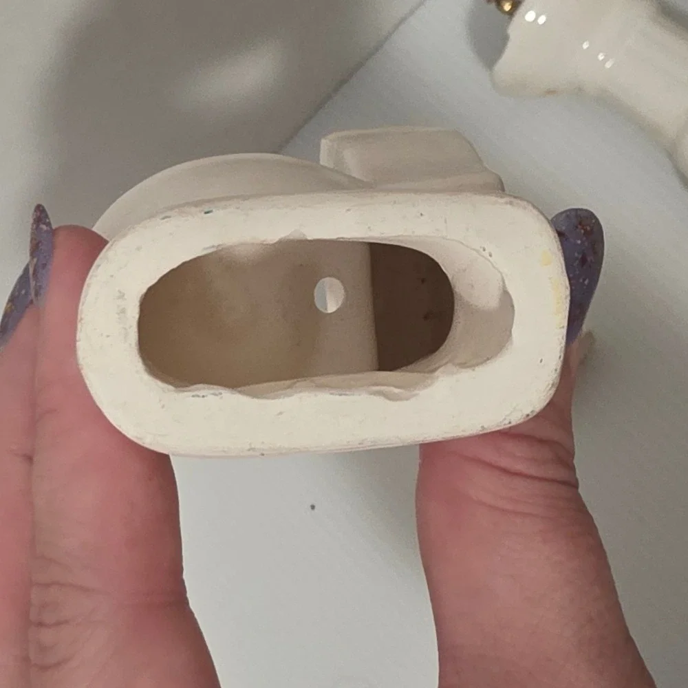 Unbranded Miniature Ceramic Bathroom Set Mix White Vintage Damaged Incomplete